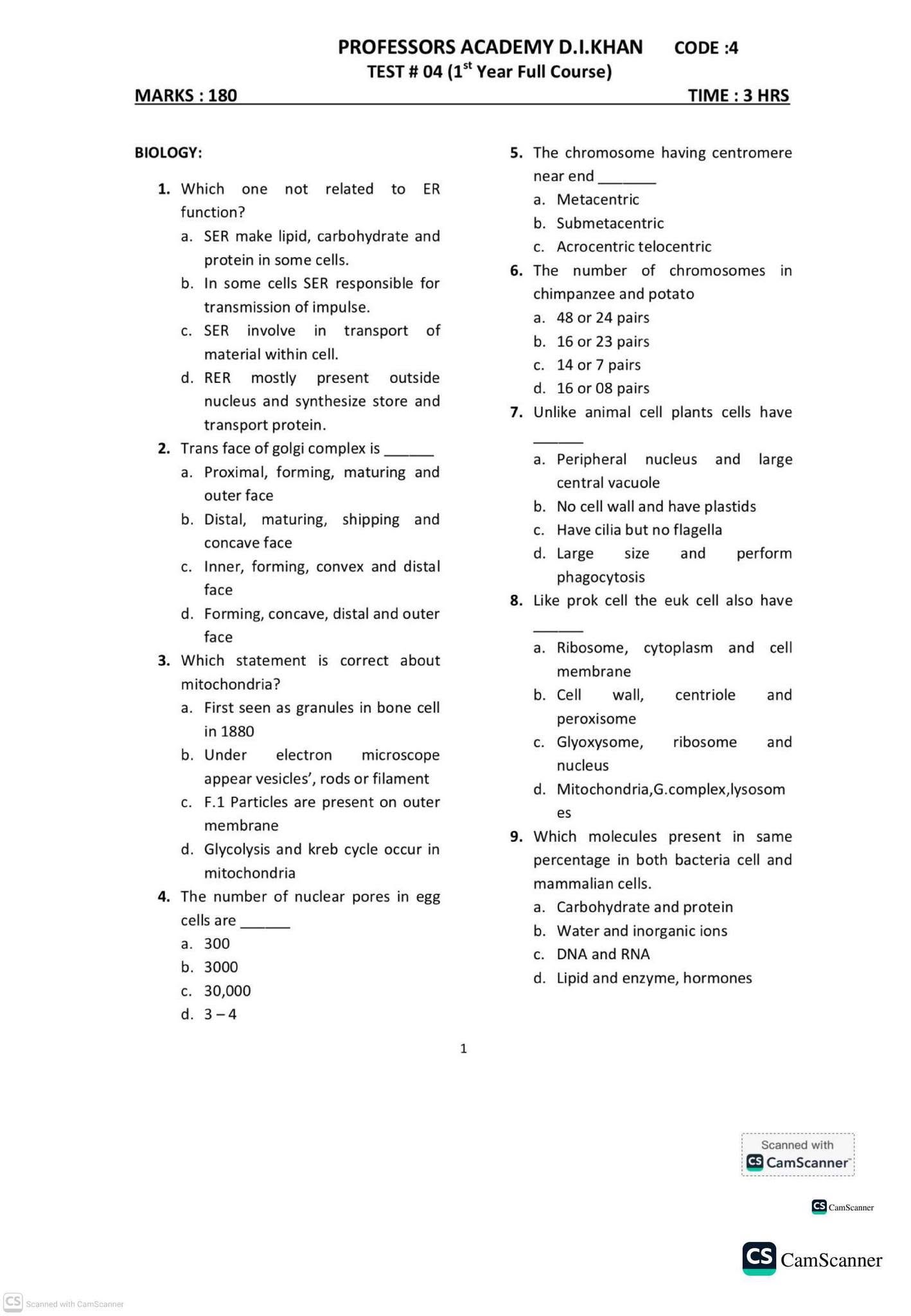 MDCAT Practice mocktest