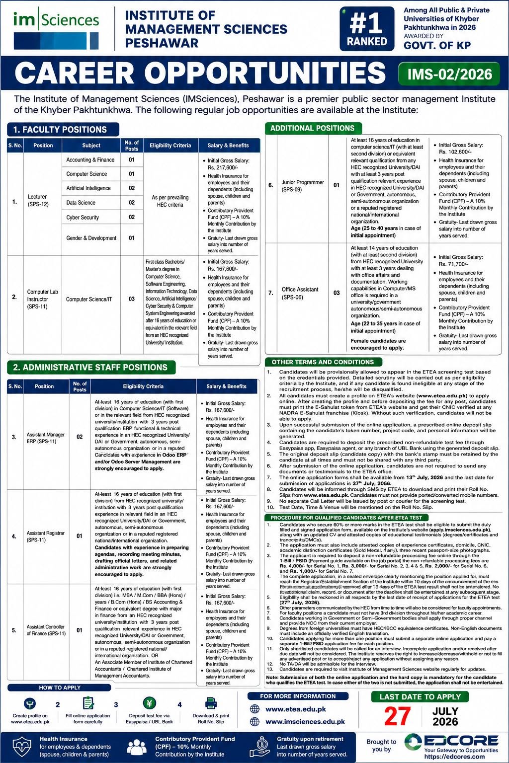 CAREER OPPORTUNITIES - IM Sciences